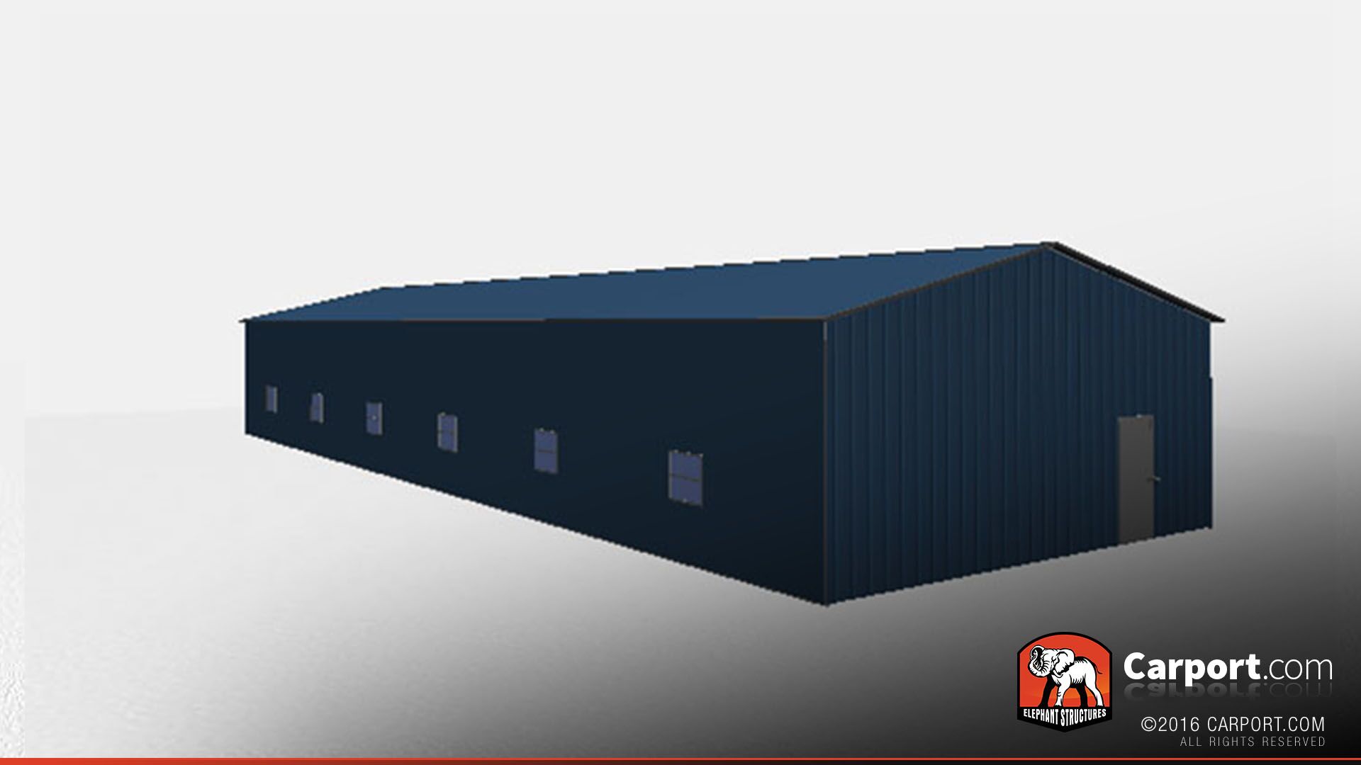30x80 Commercial Metal Garage with 6 doors 5