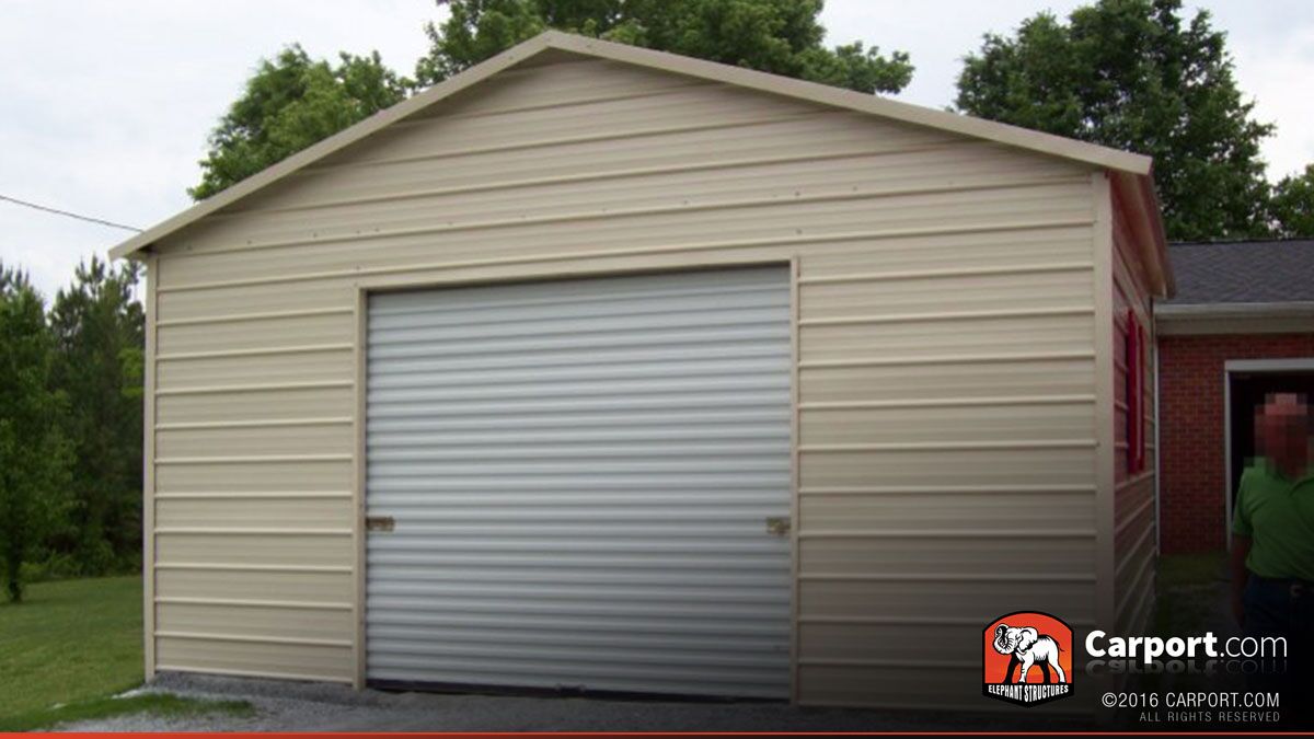 20x26 Steel Garage with Boxed Eave Roof