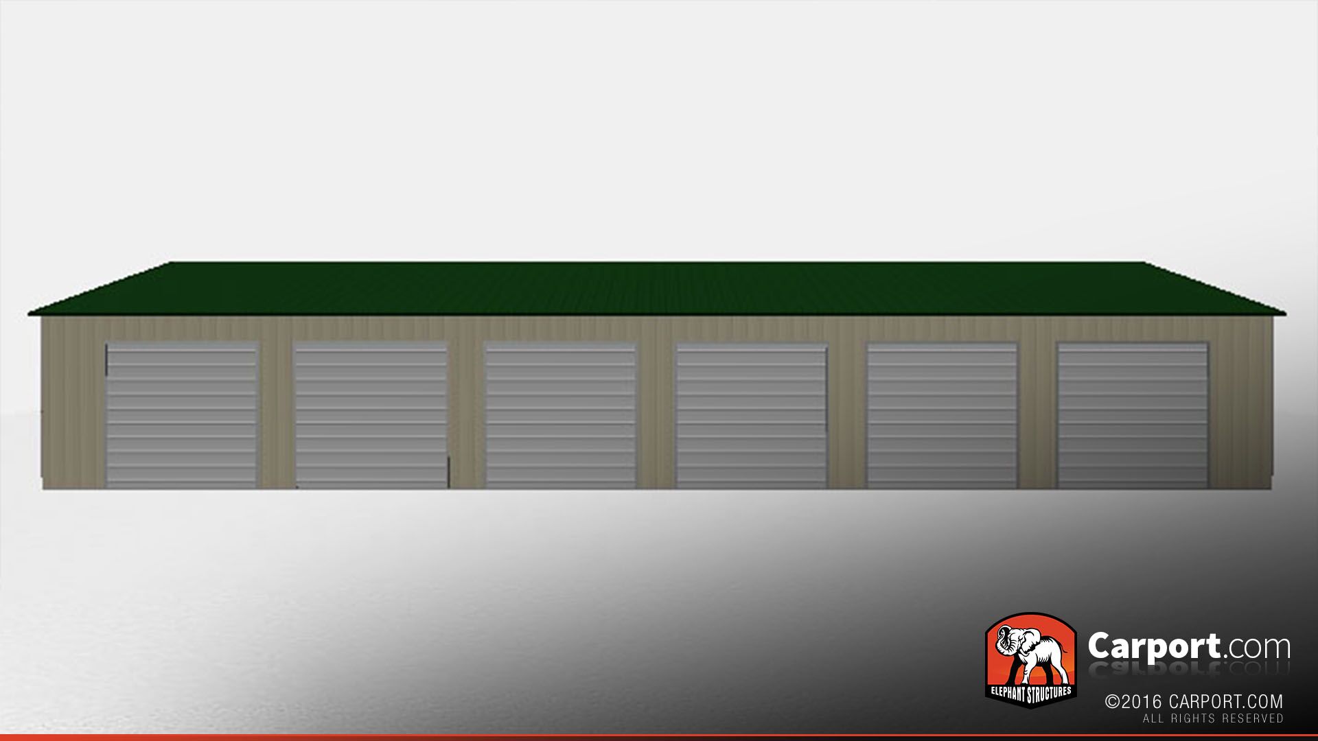 36x81 Steel Garage Drive Through 1