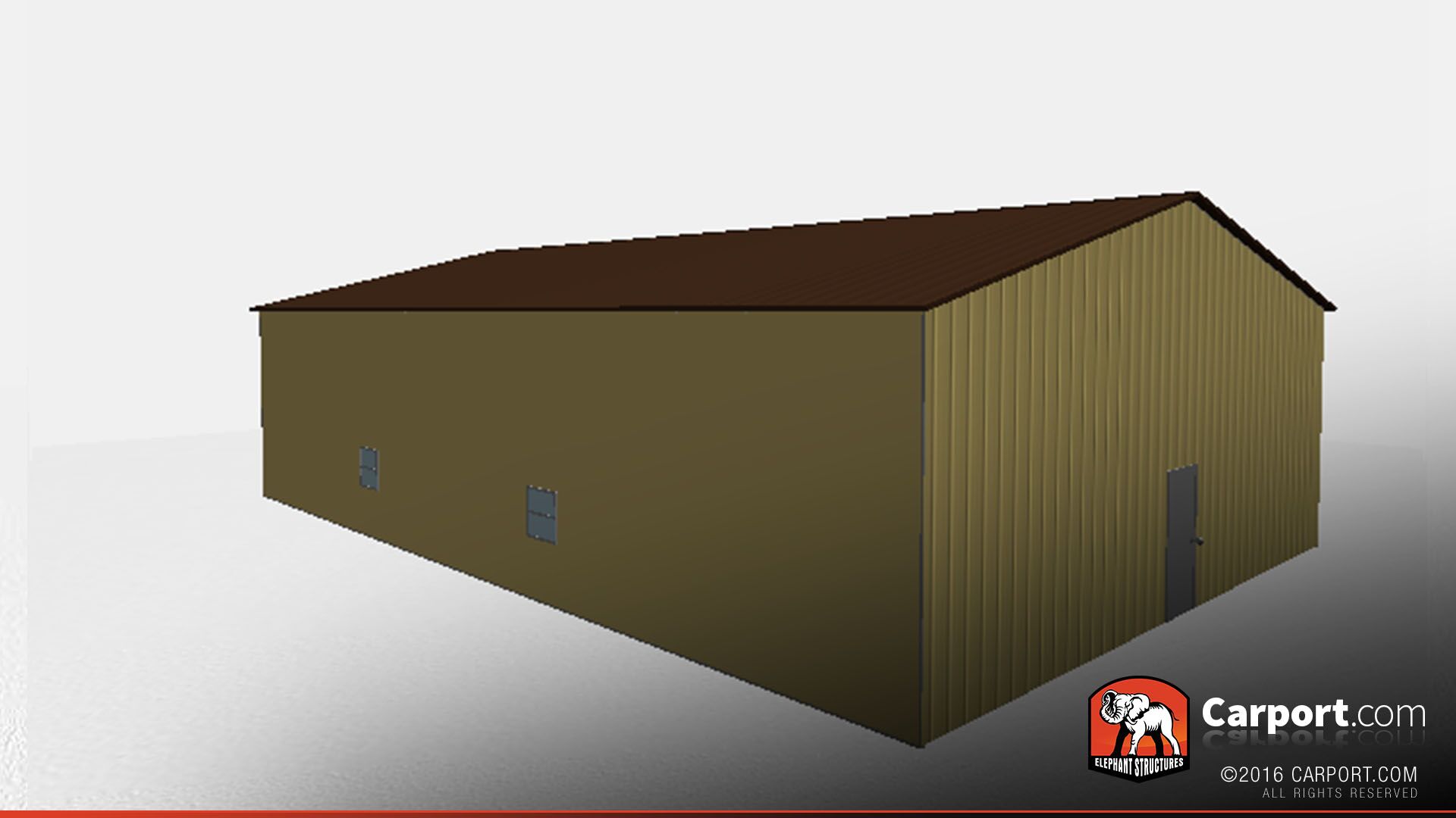 40x60 Metal Building with Vertical Siding and Metal Roof