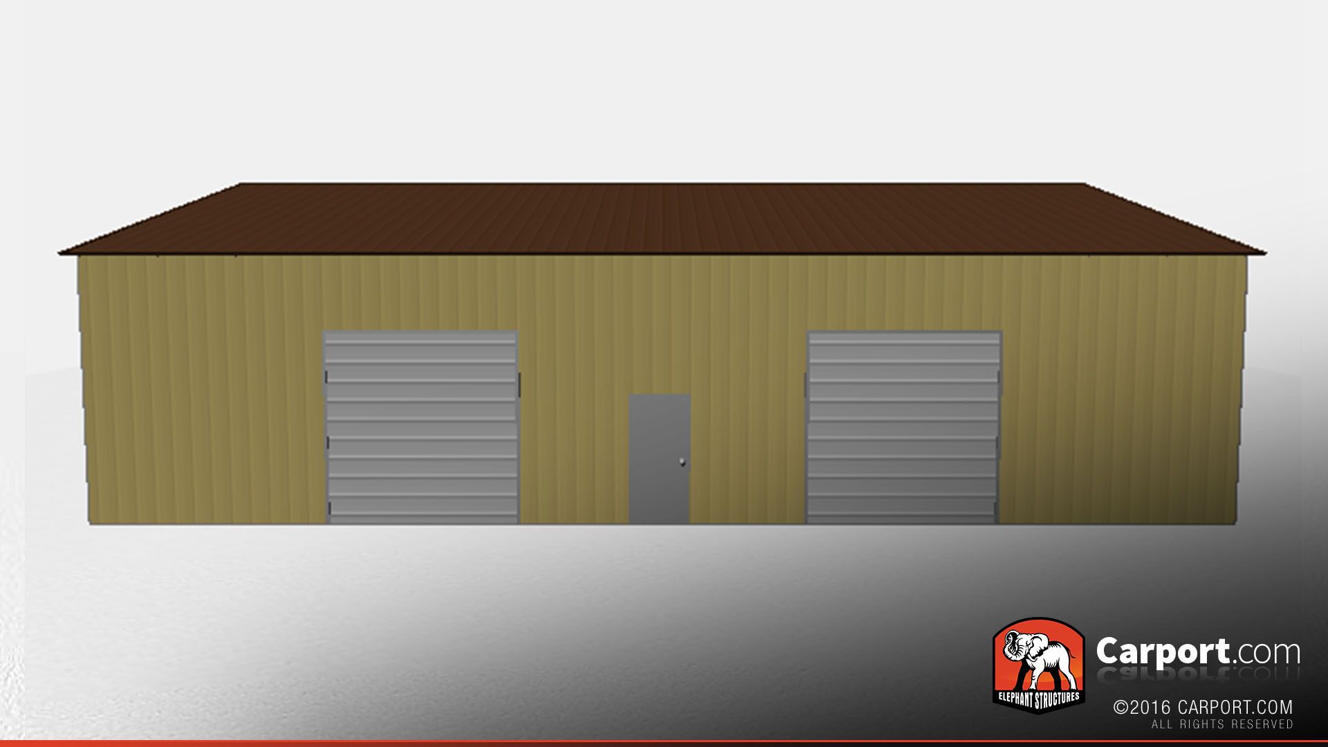 40x60 Metal Building Side Access Garage with Vertical Roofing