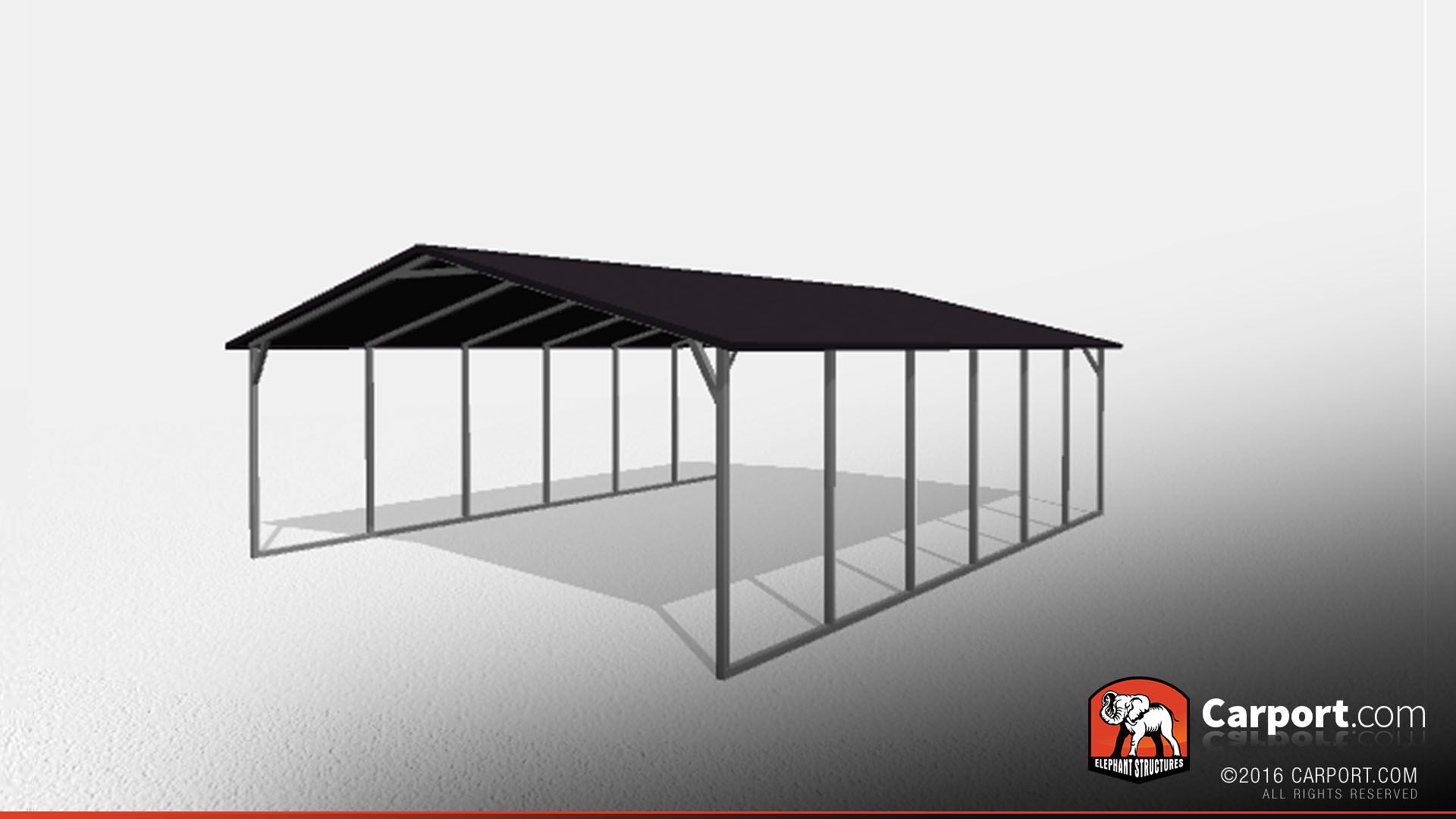 Double Car Steel Carport 1 20x26x7
