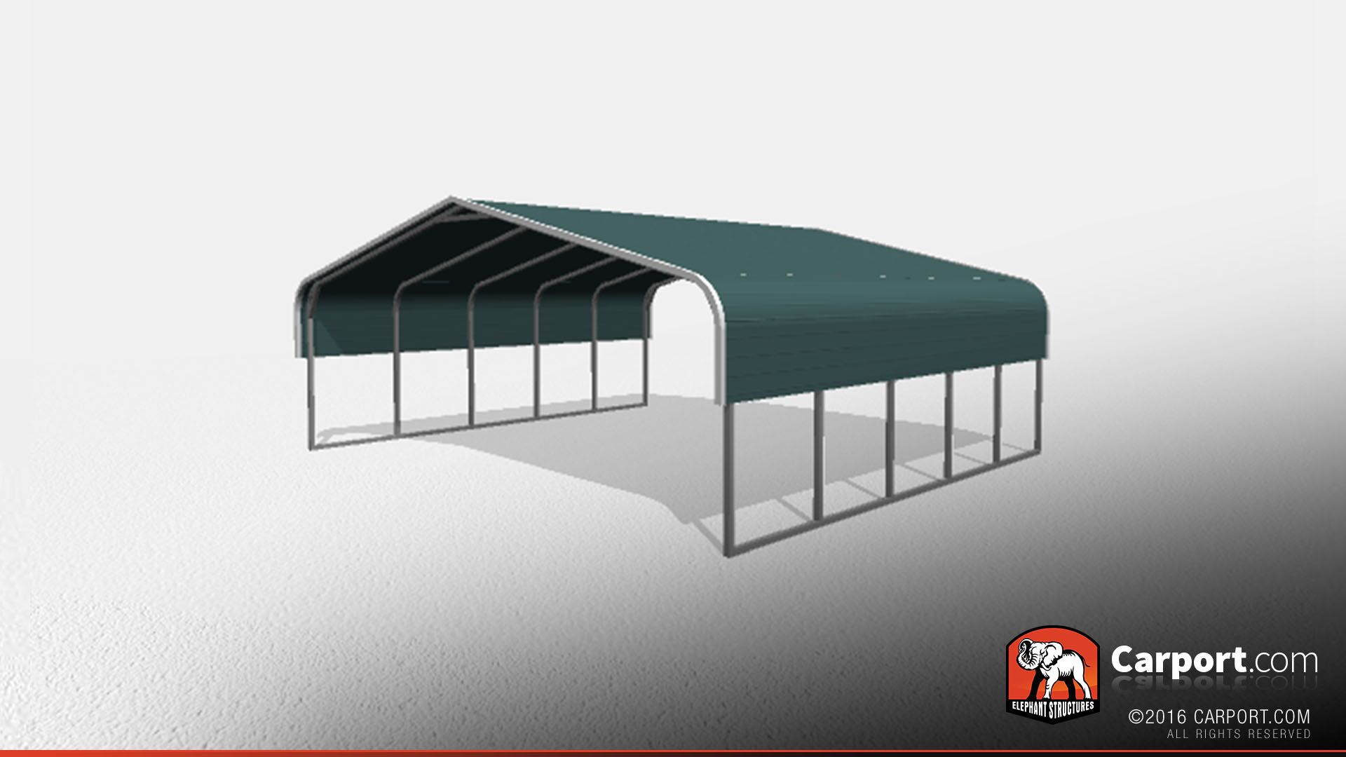 Two Car Metal Carport 2 24x21x7