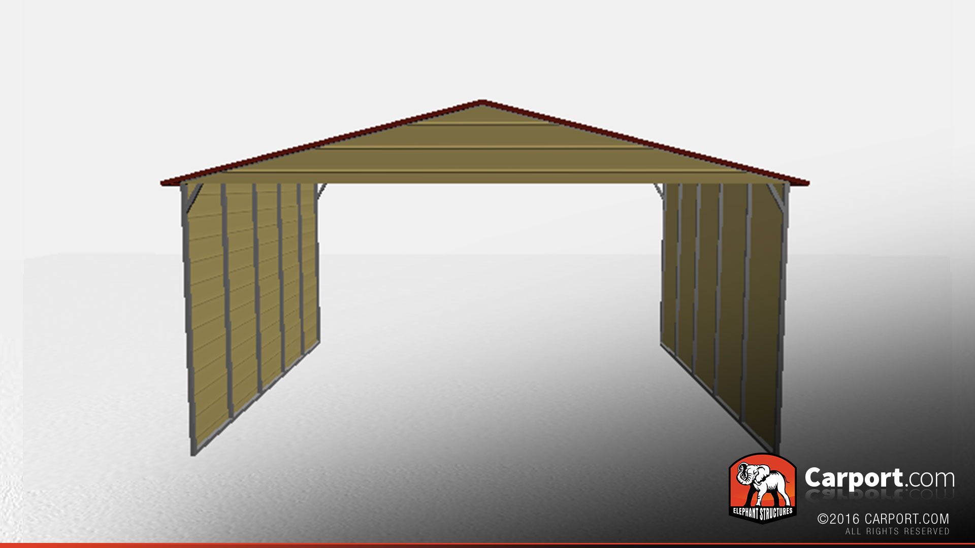 metal carport with closed sides