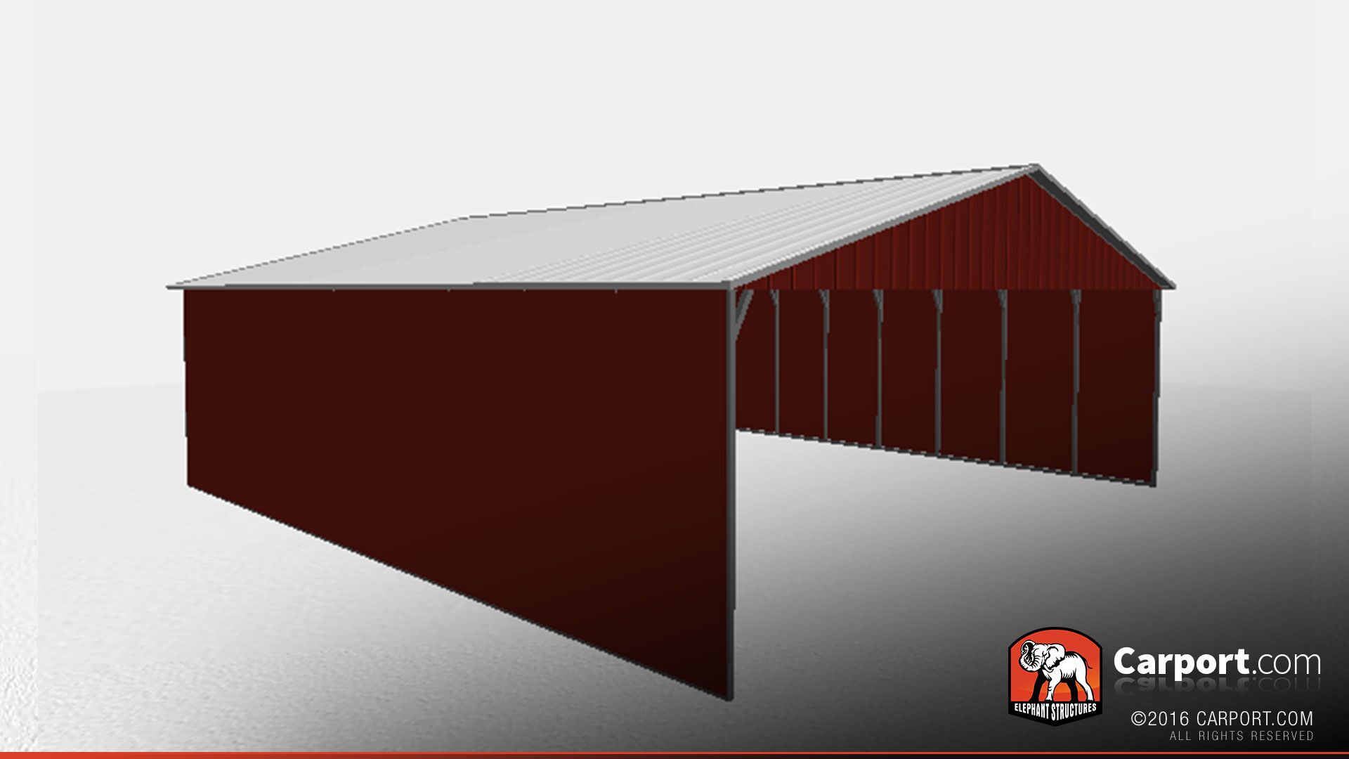 Durable RV Carport with Vertical Roof and Sides - Image 2