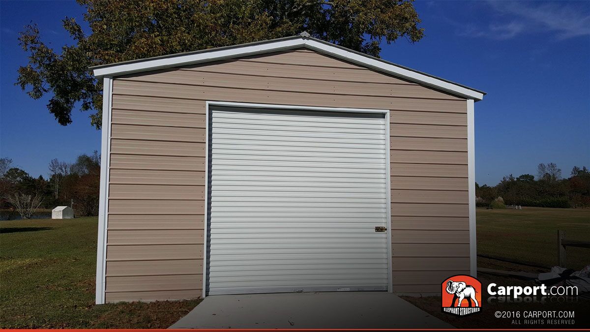Metal Garage Front View