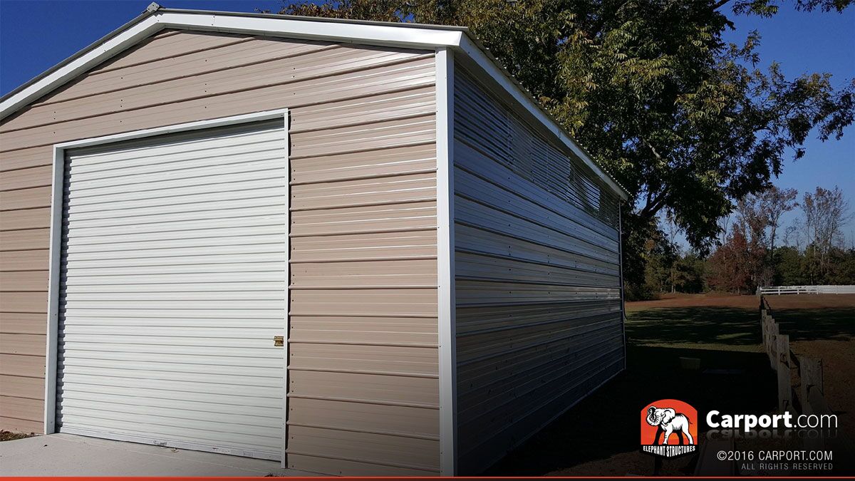 Metal Garage side view