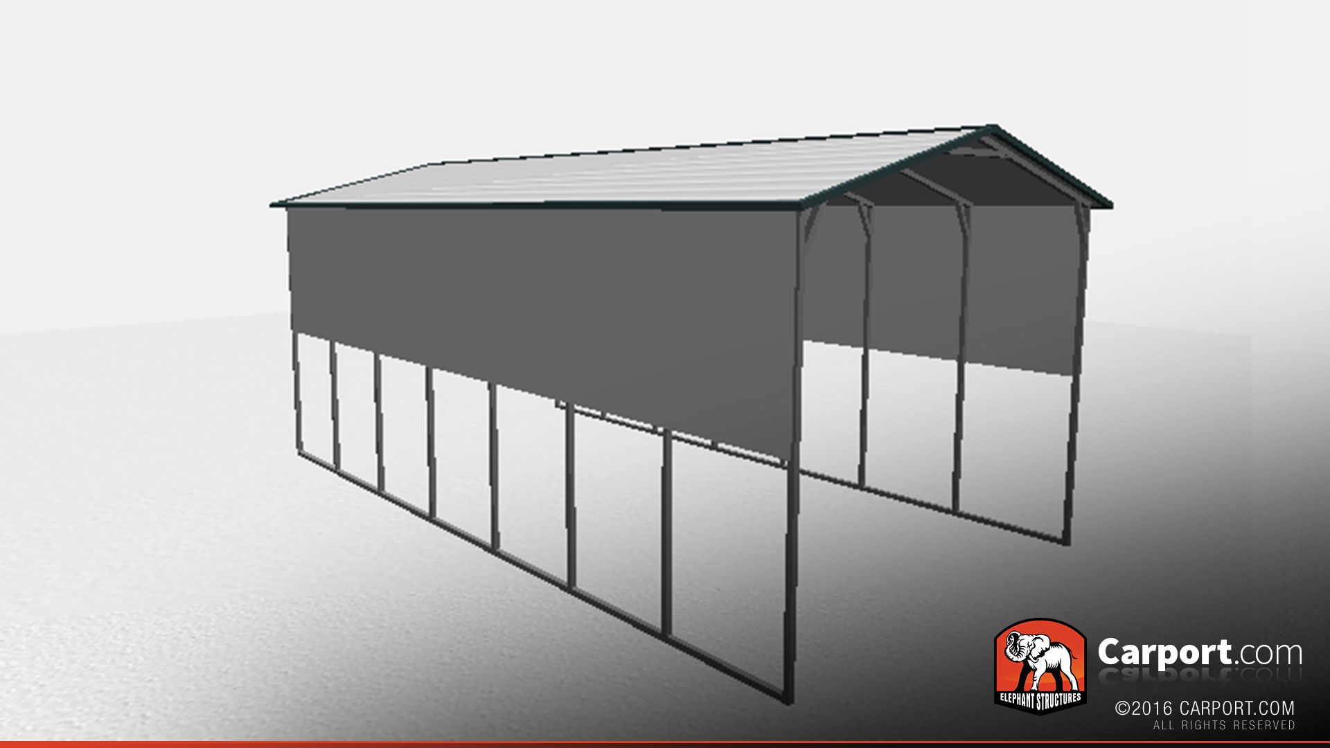 16' x 30' x 12' RV Carport with Extra Panels - Image 2
