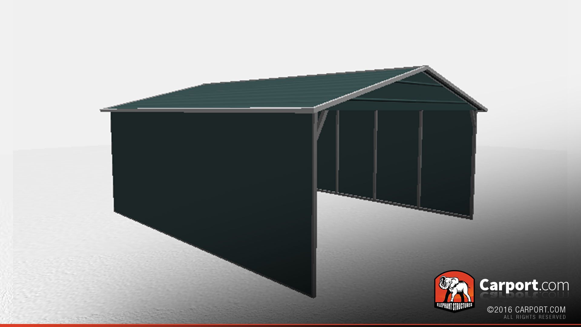 18' x 21' x 6' Double-Wide Boxed Eave Carport - Image 2