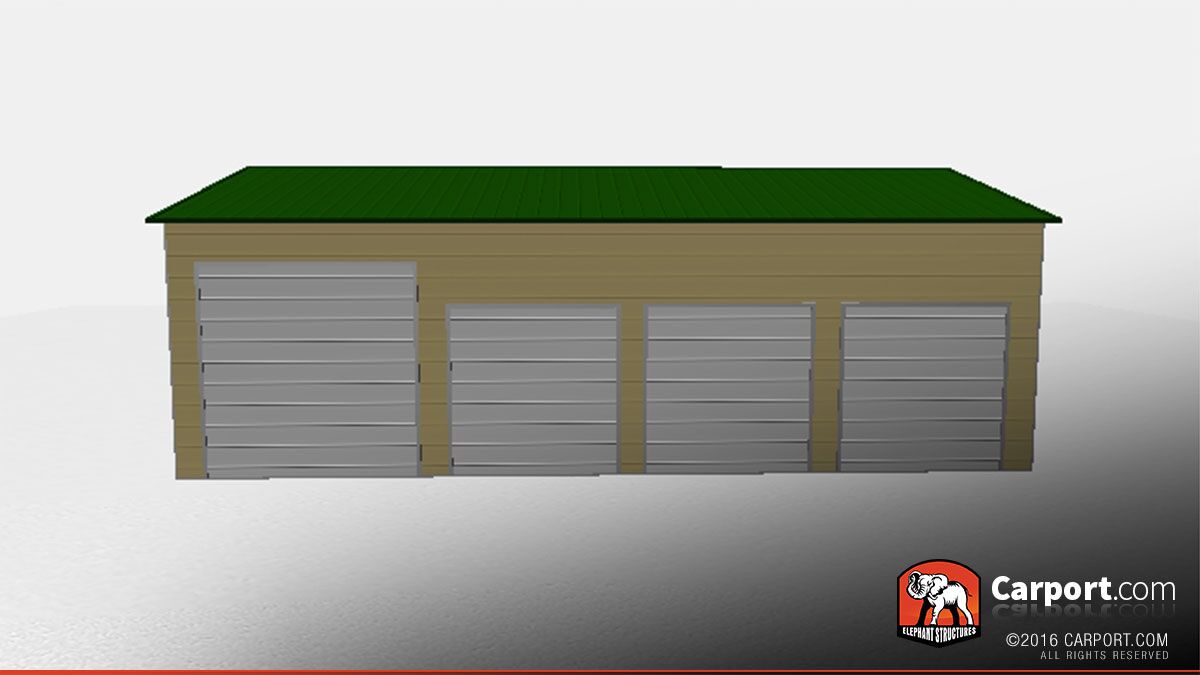 24x41 Steel Garage with 4 Doors