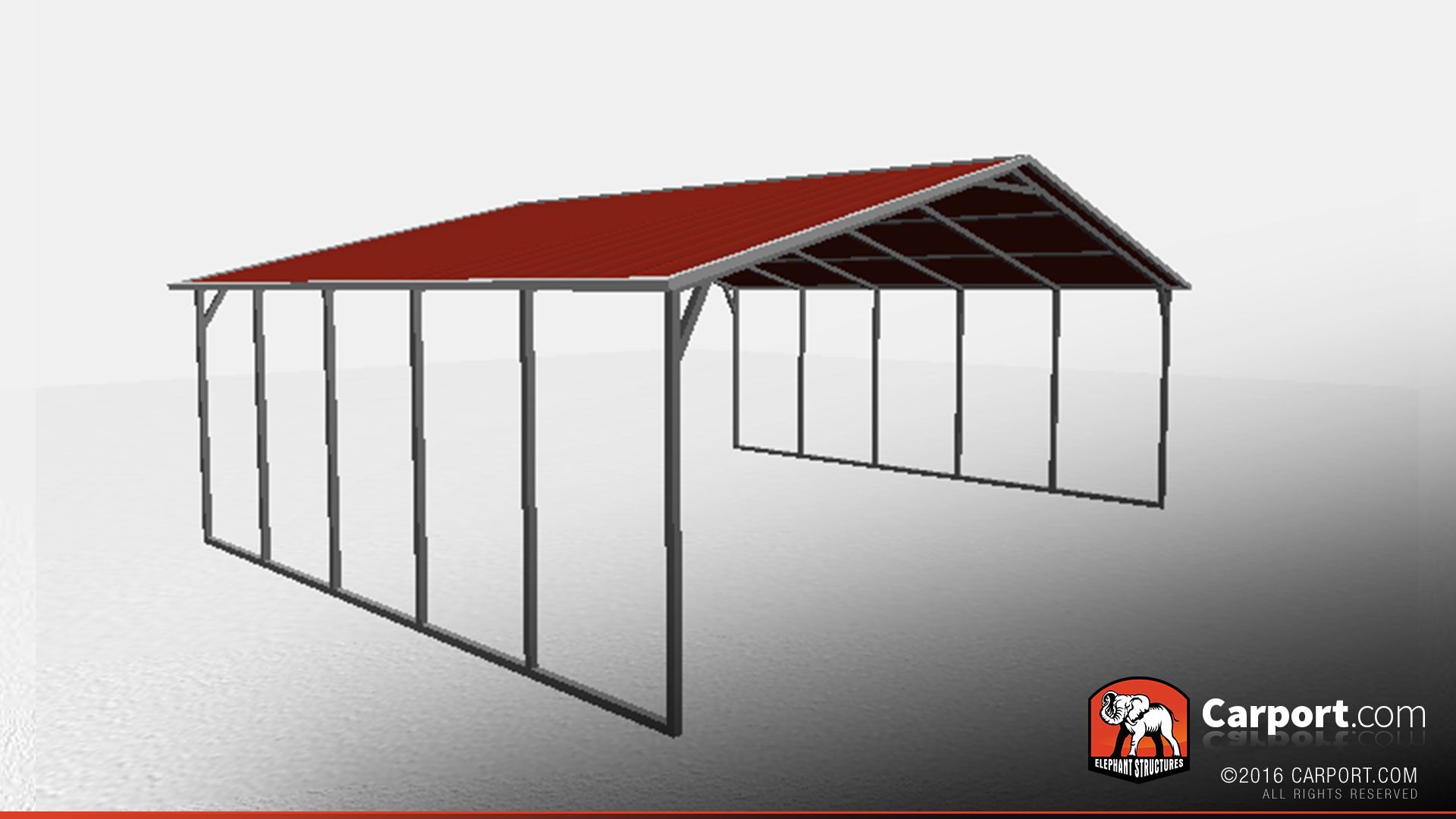 26' x 21' Metal Car Shelter for Two Cars - Image 2