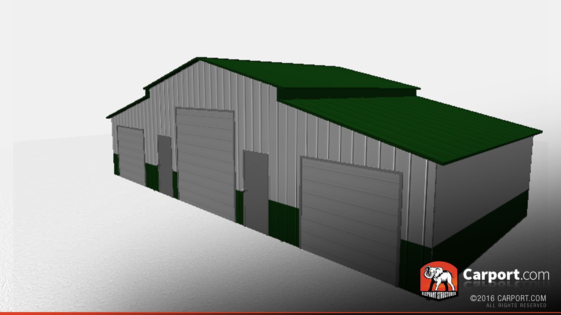 40' x 40' Three Door Ridgeline Style Steel Barn - Image 3