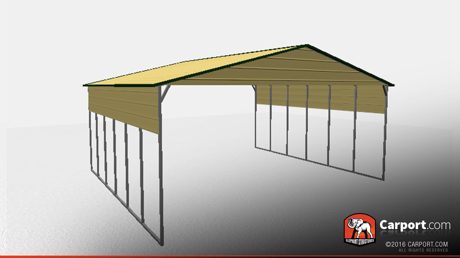 30 x 40 boxed eave metal carport