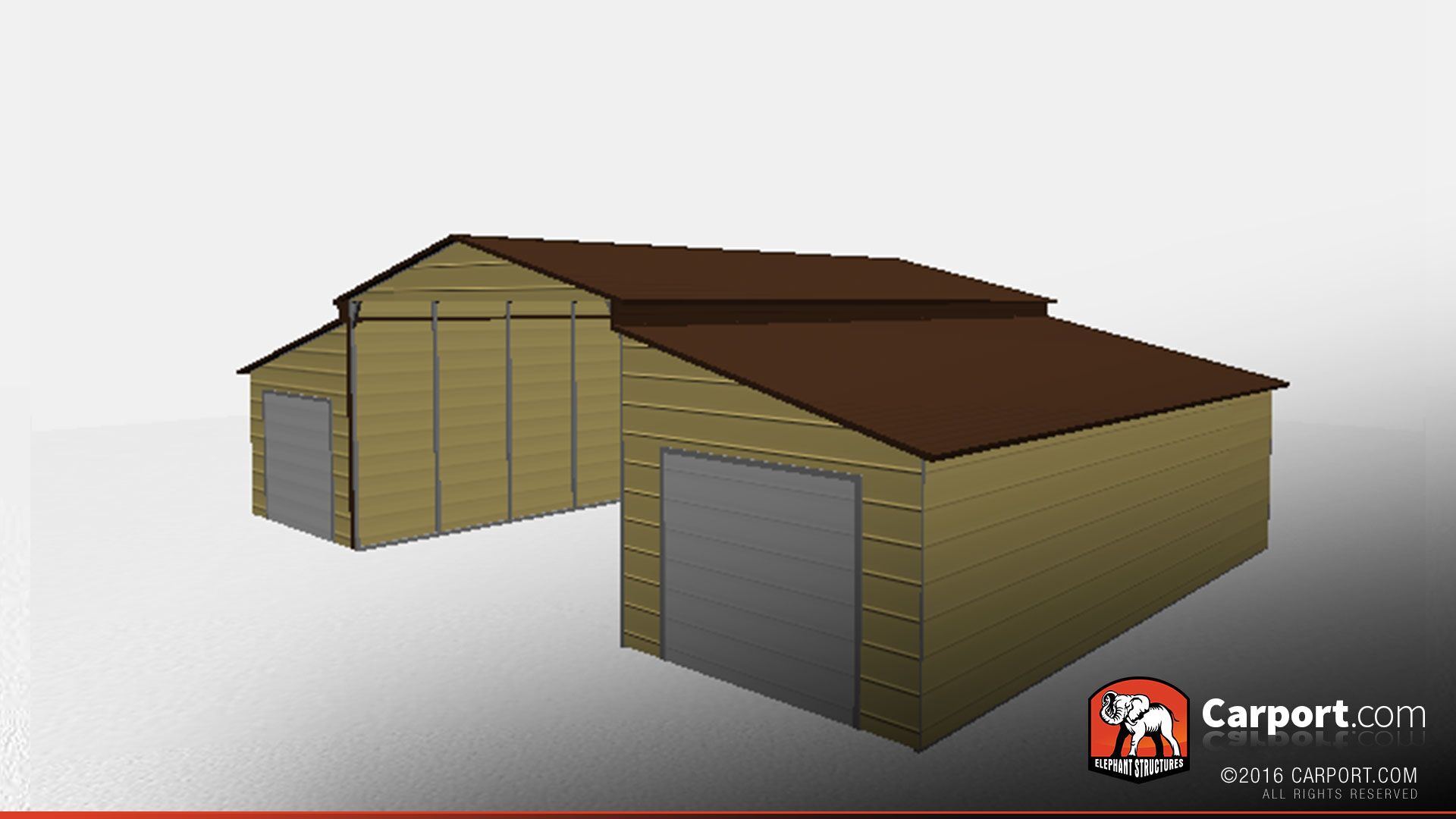 36' x 40' x 12' Ridgeline Barn with Two Garage Doors - Image 2