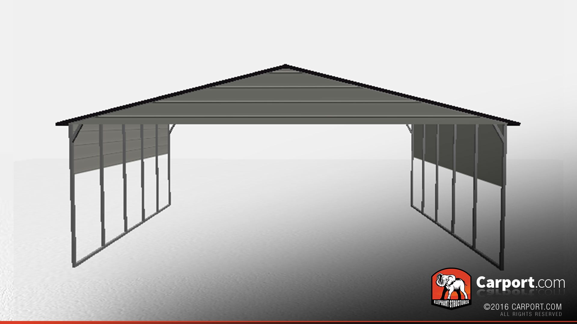 three car a frame metal carport