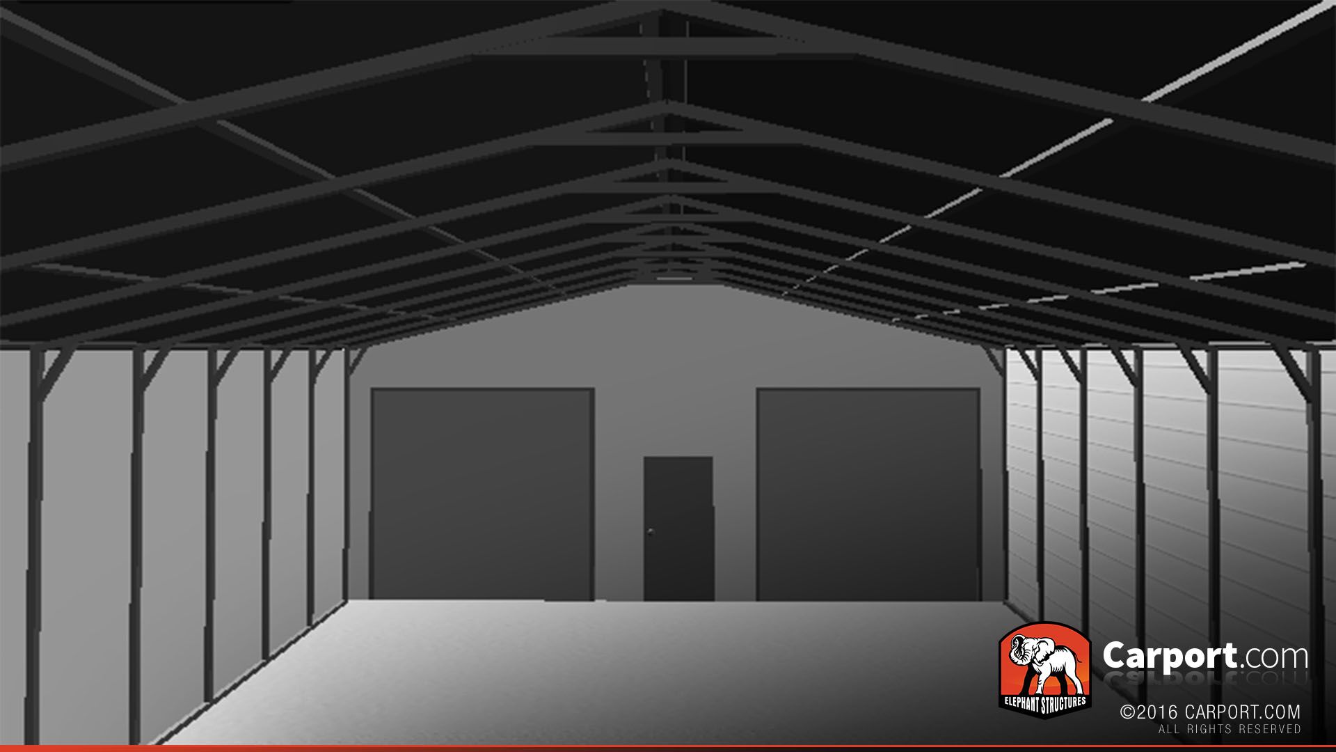 30x51 Storage Building Interior