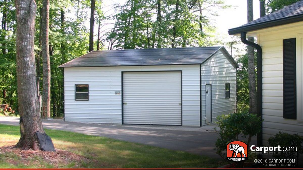 20x26 Two Car Metal Garage