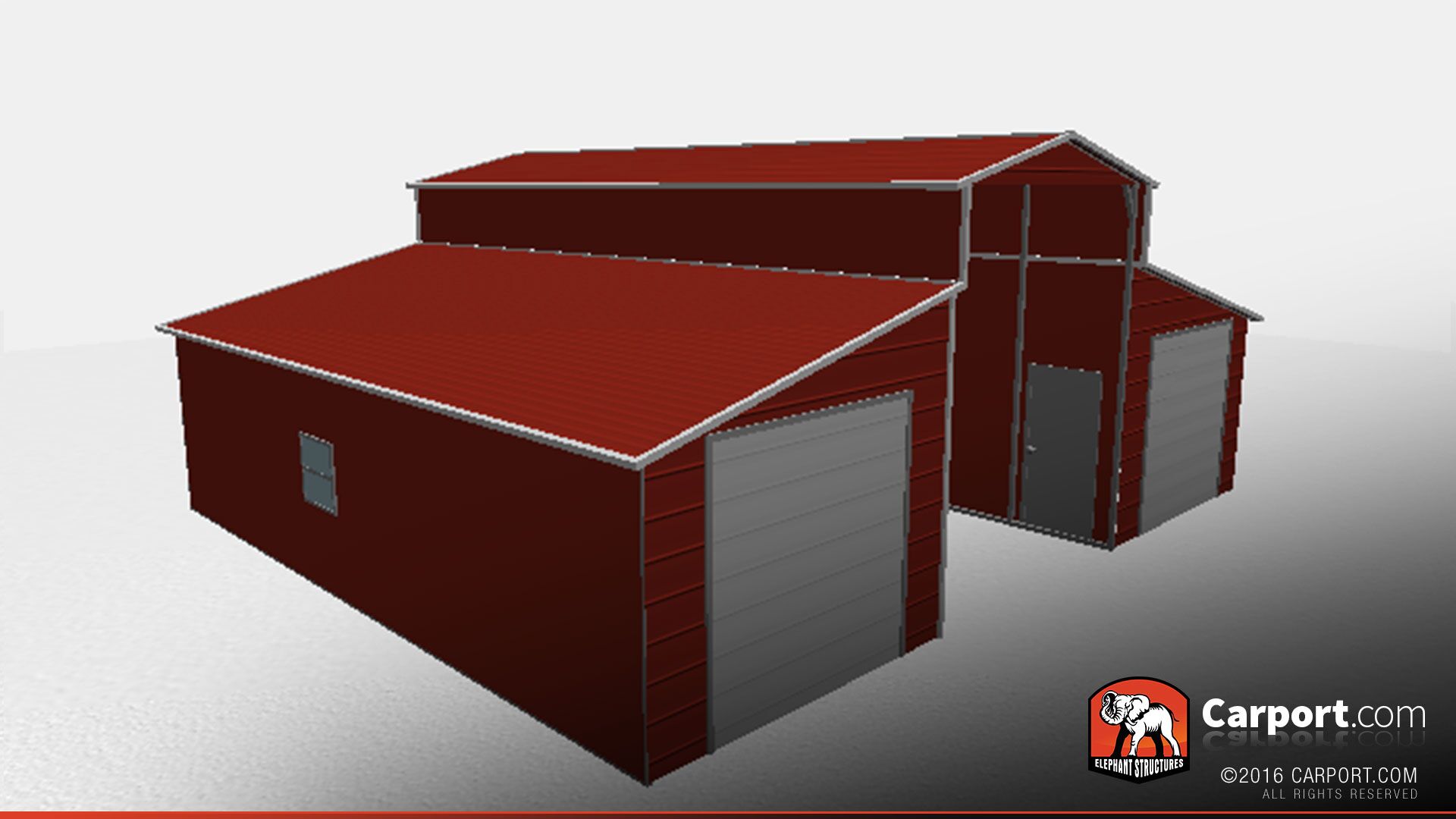 36 x 31 x 12 ridgeline style steel barn red