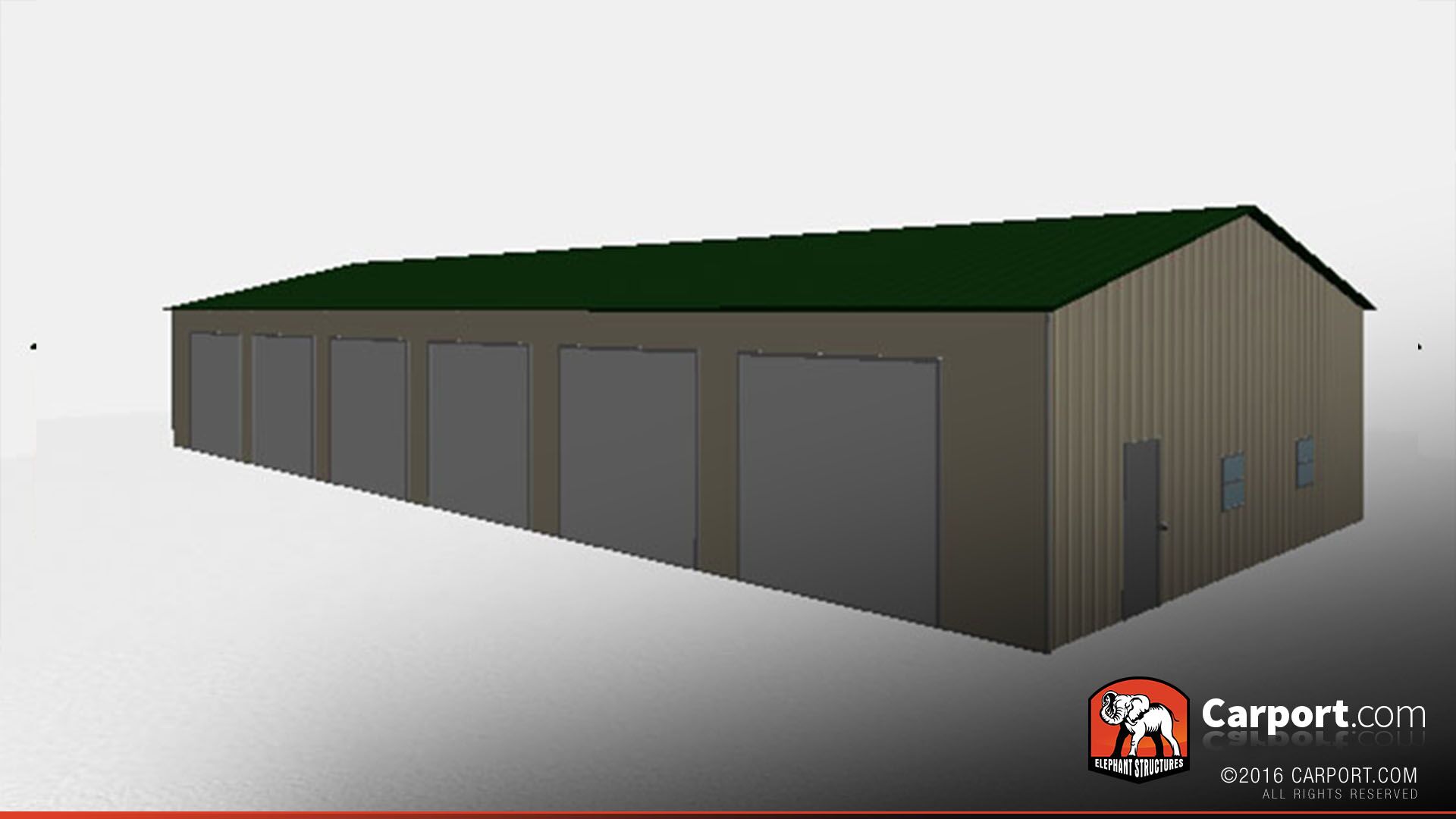 36x81 Steel Garage Drive Through 3