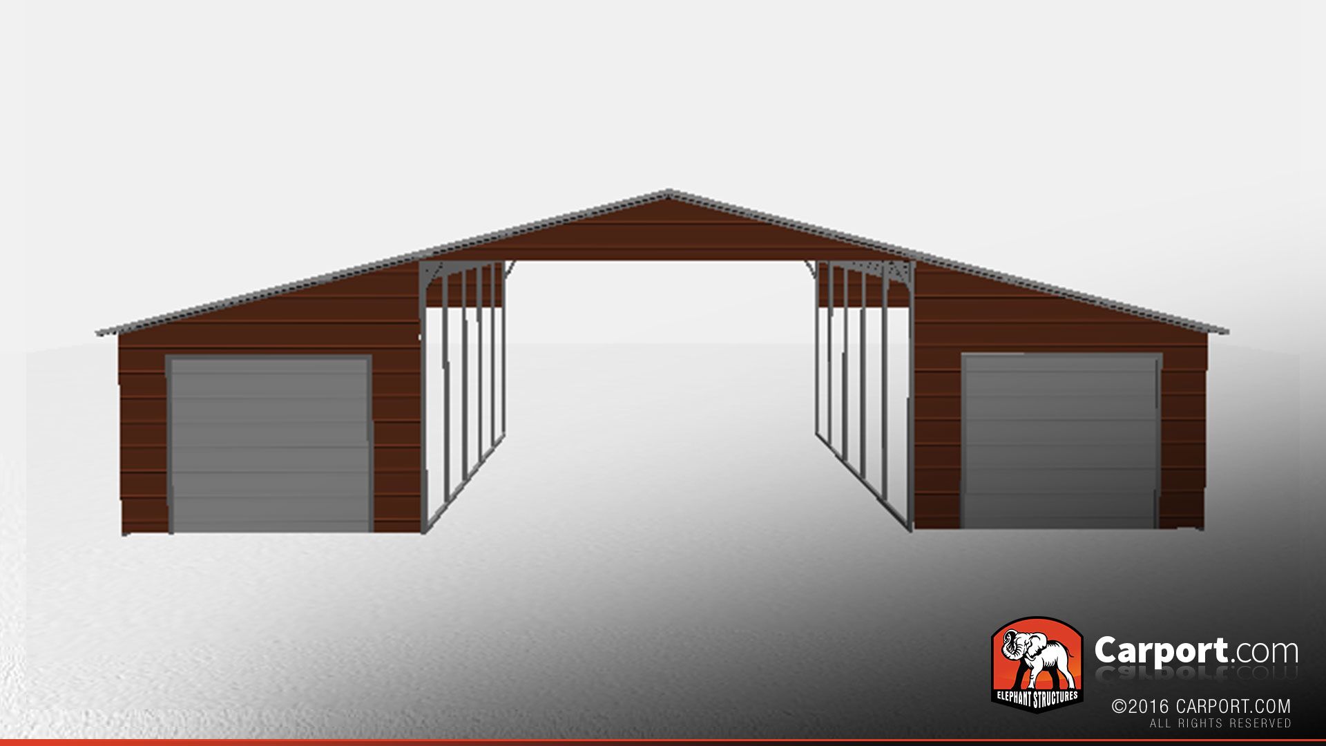 valley style metal barn