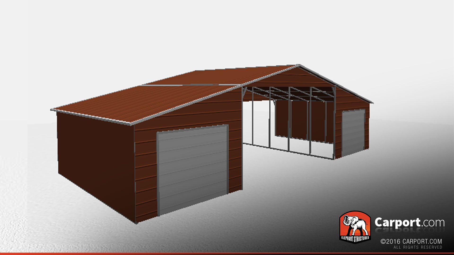 valley style metal barn