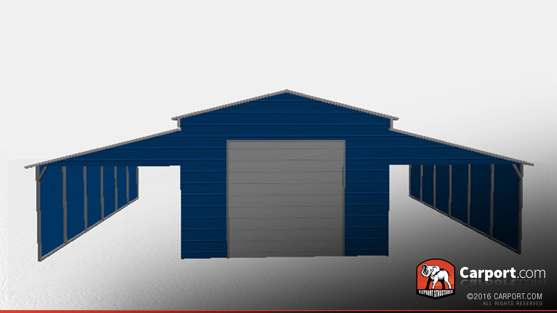 42 x 26 x 12 metal storage building with lean-tos
