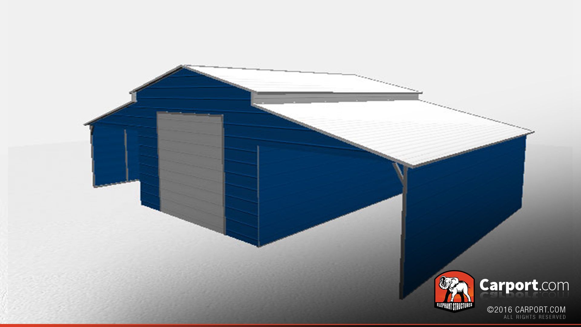 42 x 26 x 12 metal storage building with lean-tos