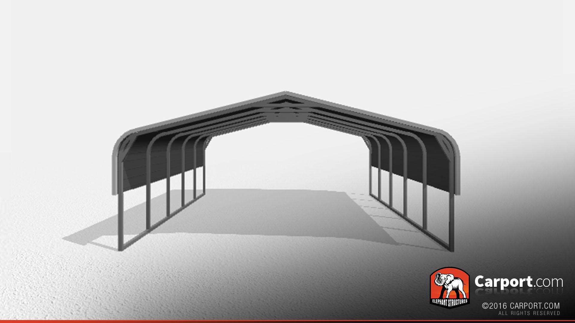 18x21 Two Car Metal Carport