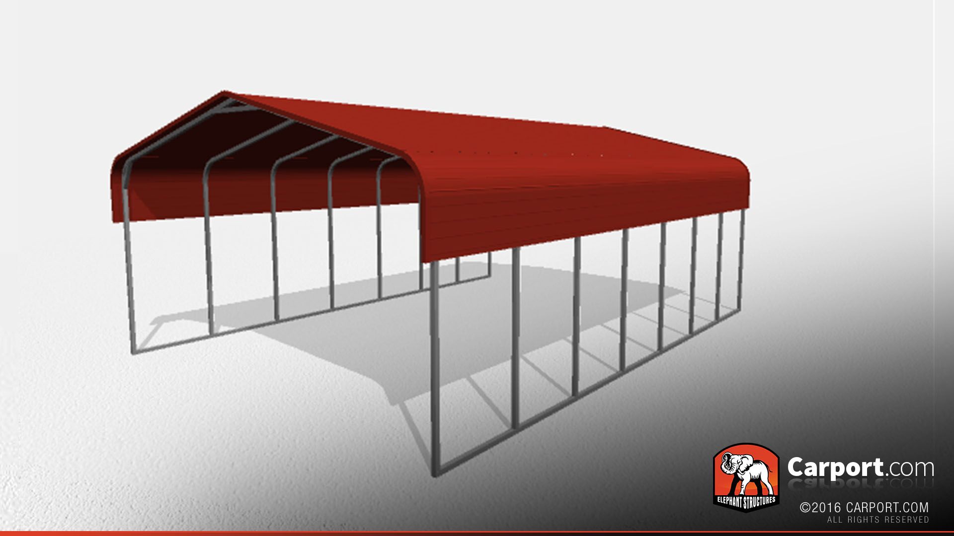 Double Wide Steel Carport 2 22x31x10