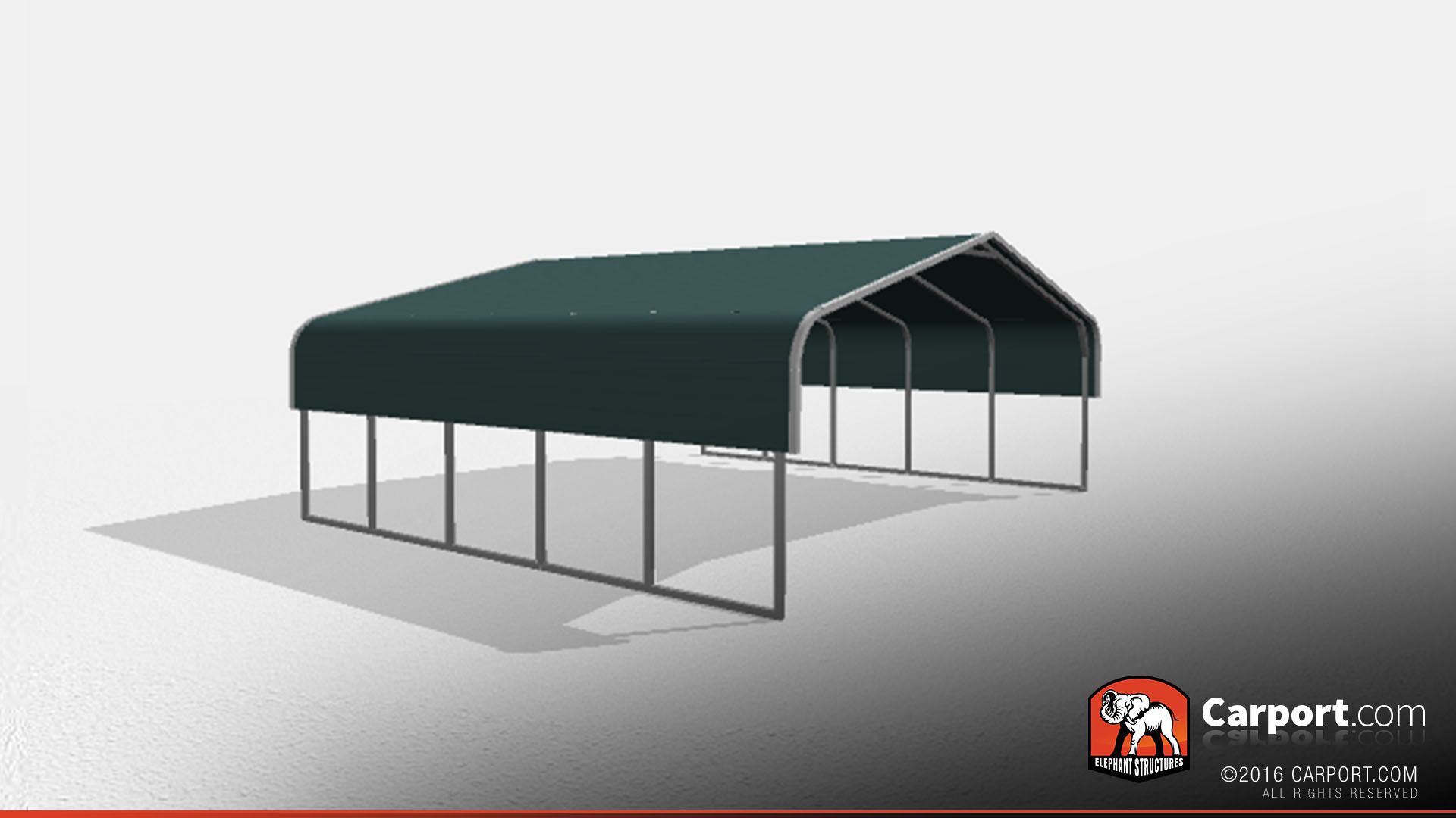 Two Car Metal Carport 3 24x21x7