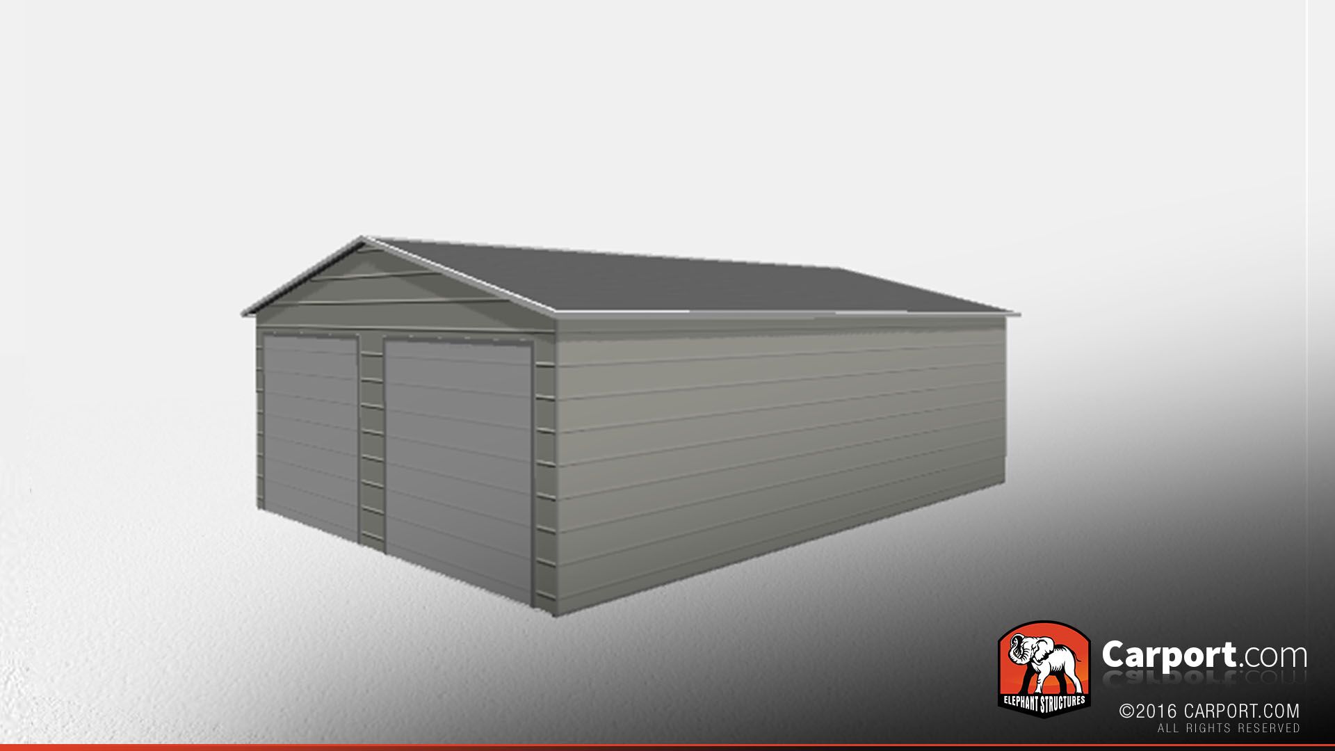 22x31 Clearance Two Car Steel Garage