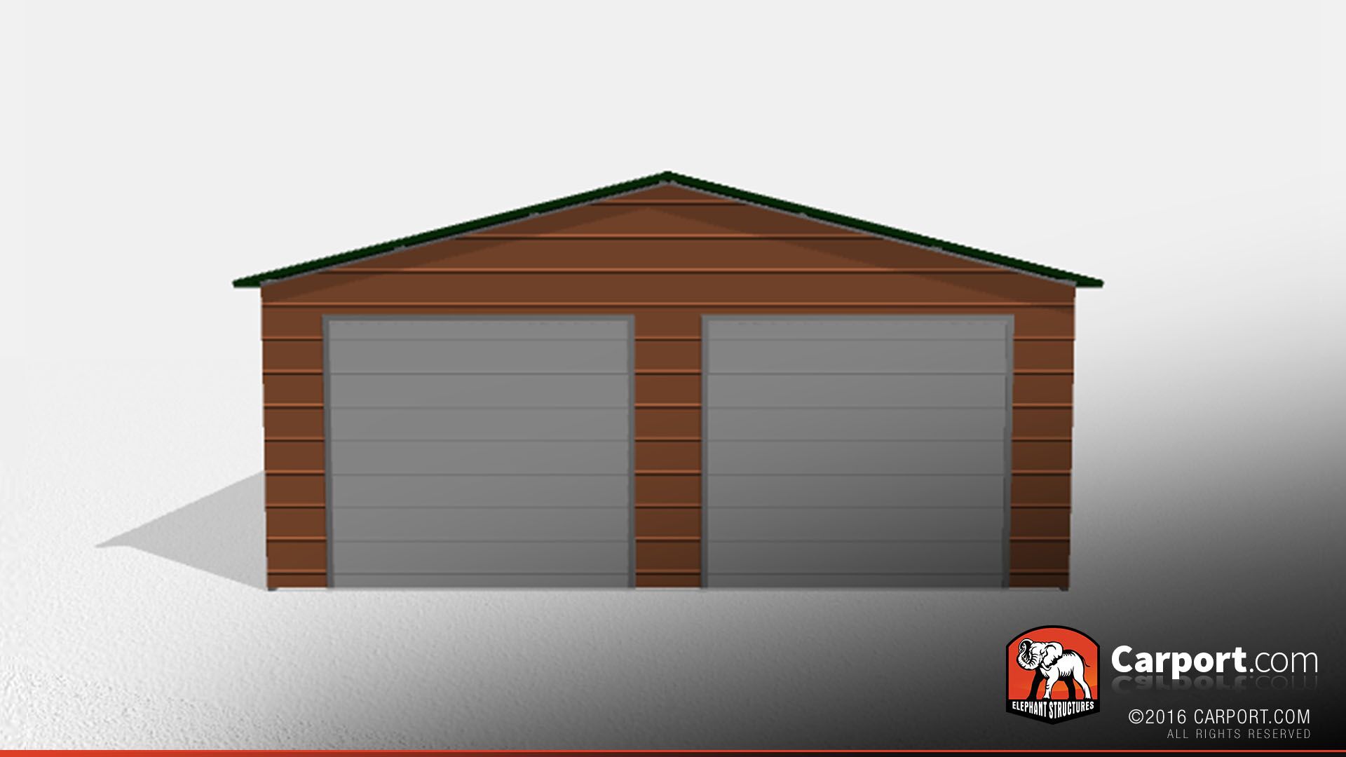 24x26 Double Wide Metal Garage