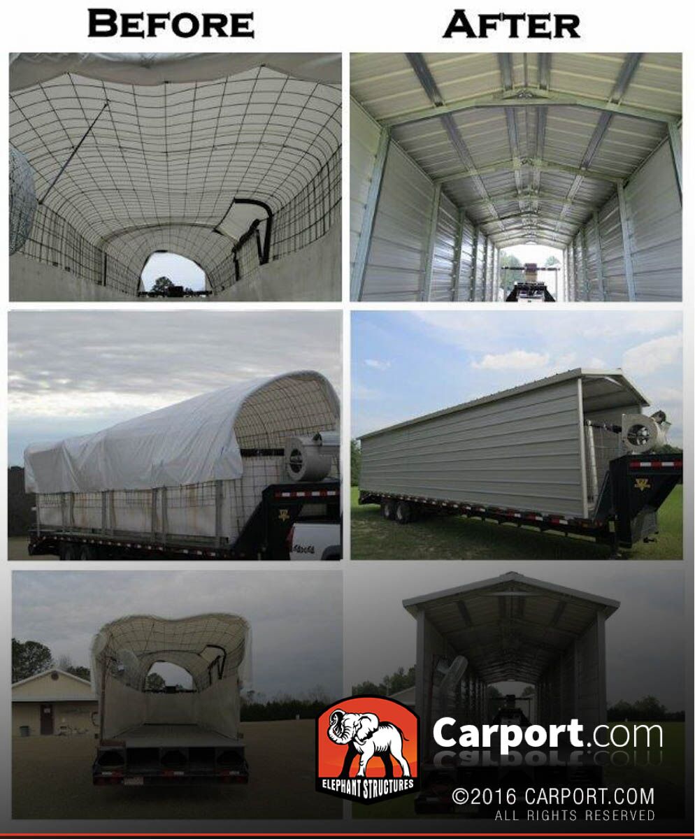 Custom Single Wide Carport Kit 12 Wide x 41 ft. Wide x 8 ft. High - Image 2