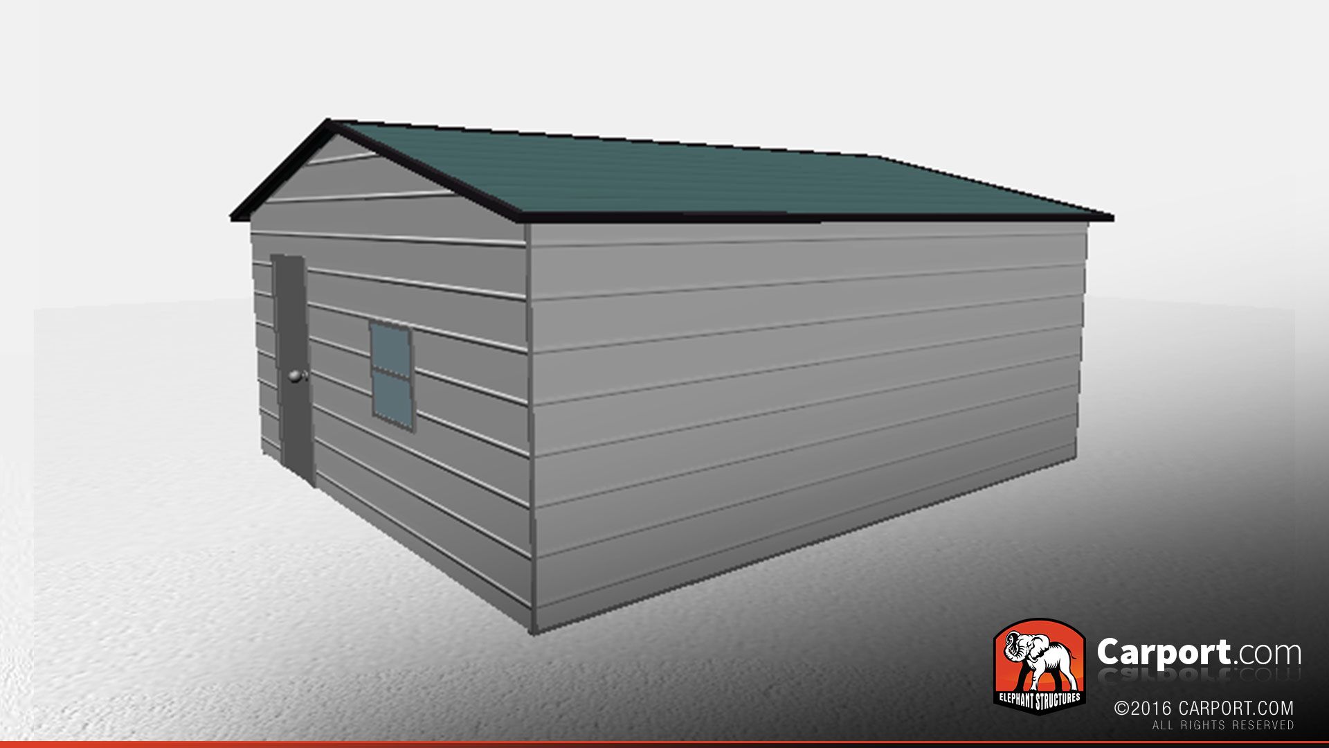 Durable 18' x 21' Fully Enclosed Metal Garage - Image 2