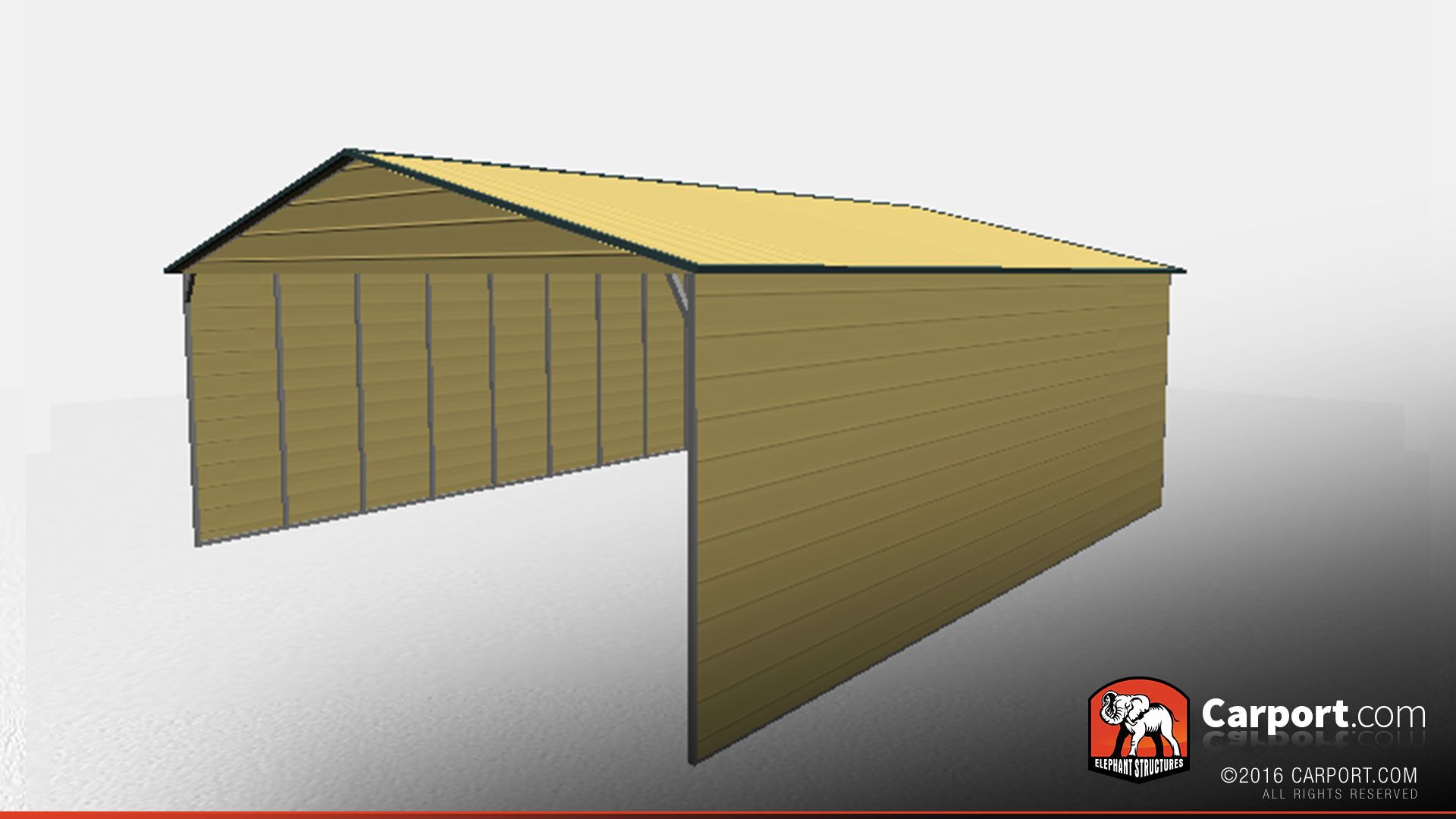 triple wide carport with closed sides