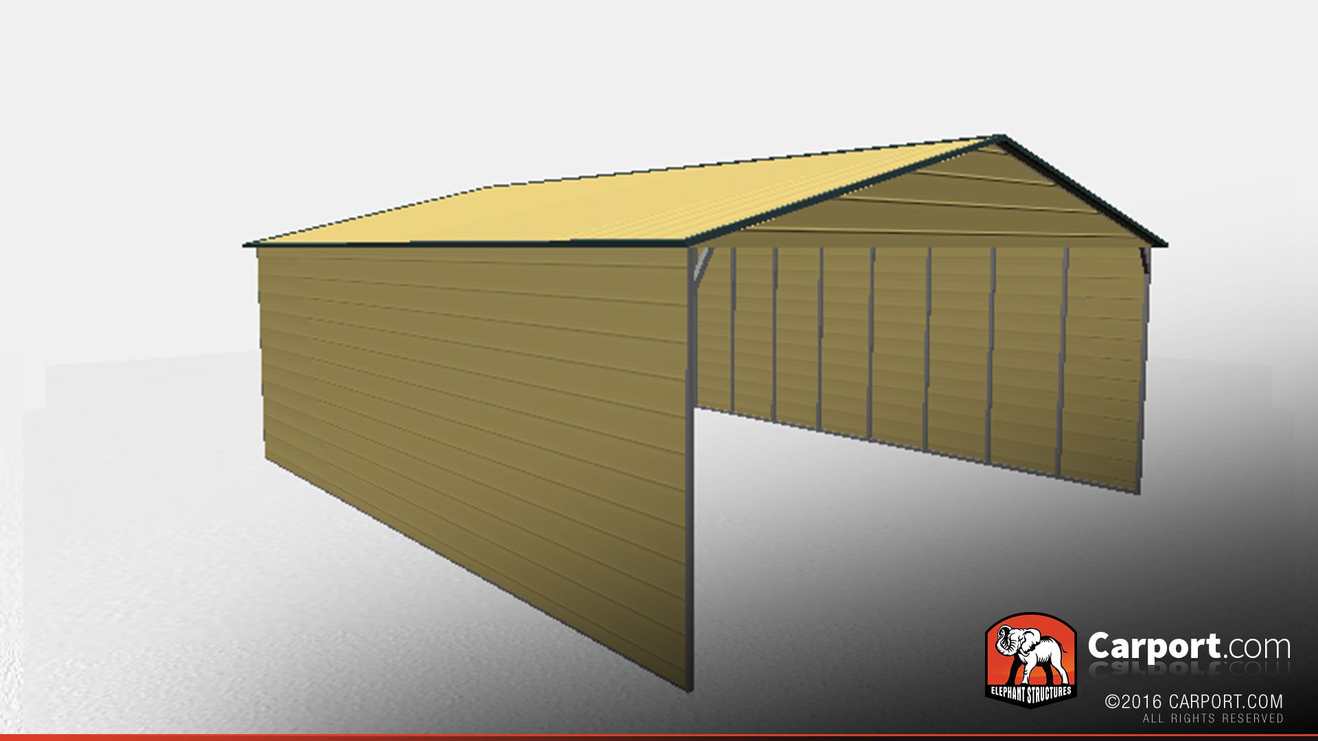 triple wide carport with closed sides