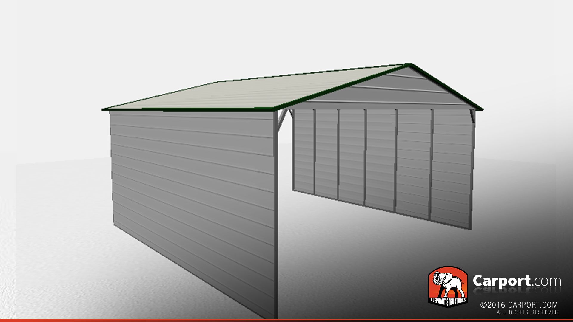triple wide metal carport with sides