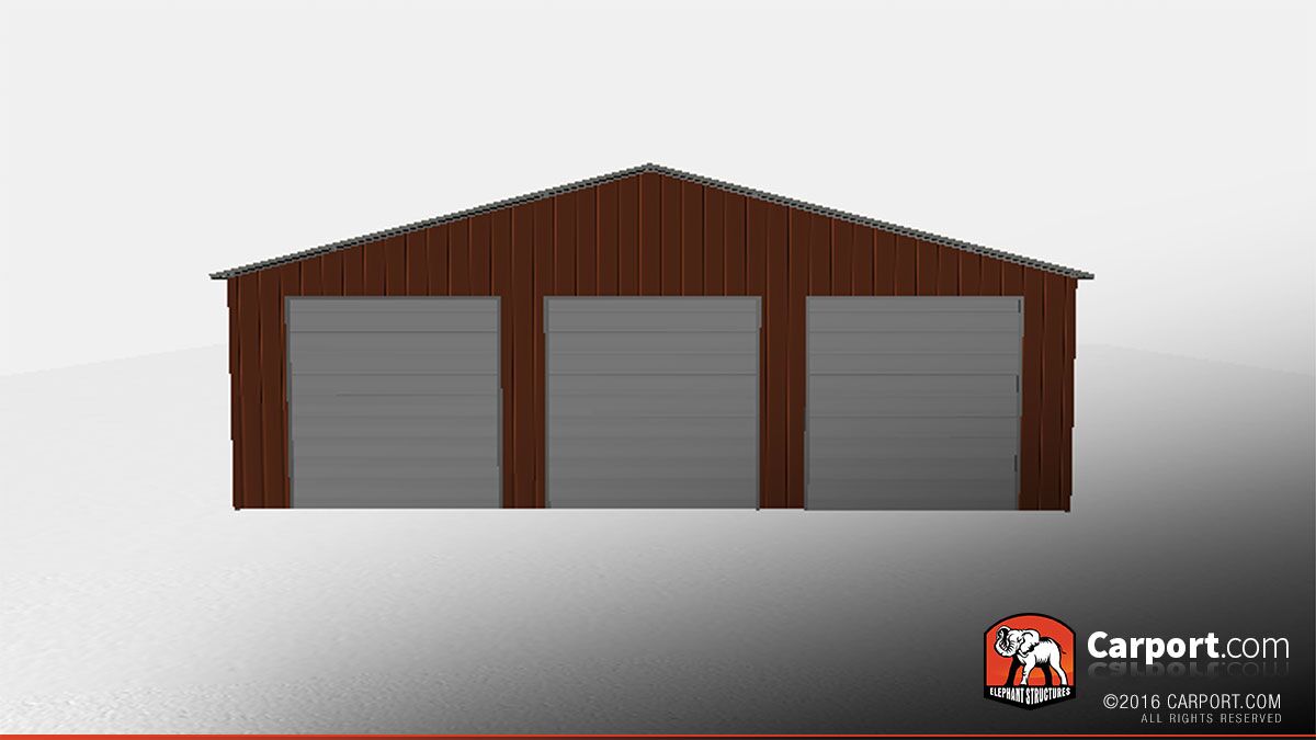 40x80 Metal Storage Building Vertical Style